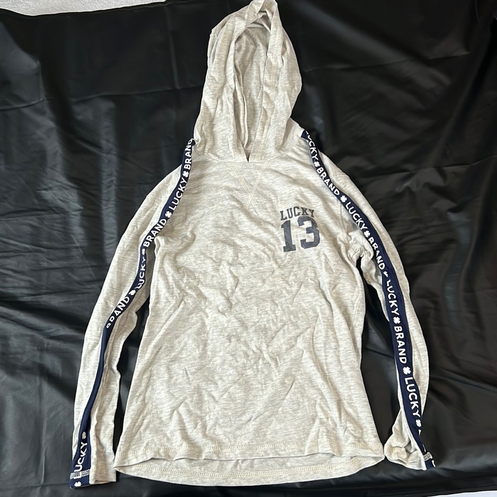 Lucky Brand boys long sleeve tee with hood
